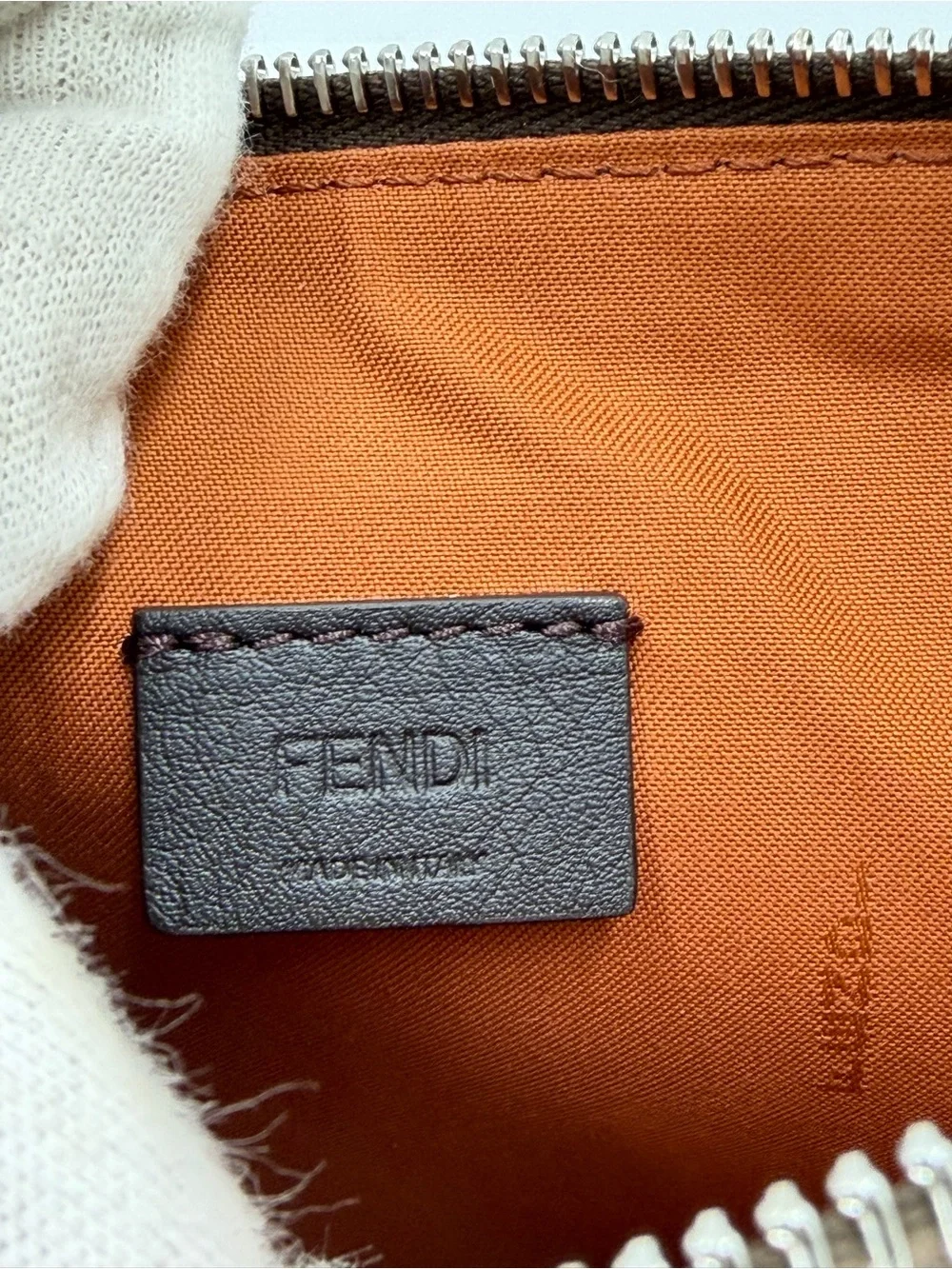 Fendi Limited Edition 100th Anniversary Leather Zip Pouch w/Squirrel Pom Charm🐿️ - Picture 8 of 15